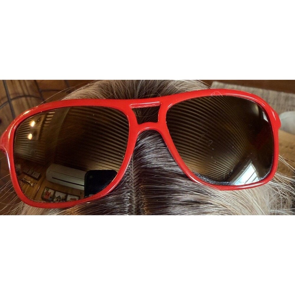 Vintage I SKI LITE  Sunglasses Red Mirrored Lenses Made In Mauritius